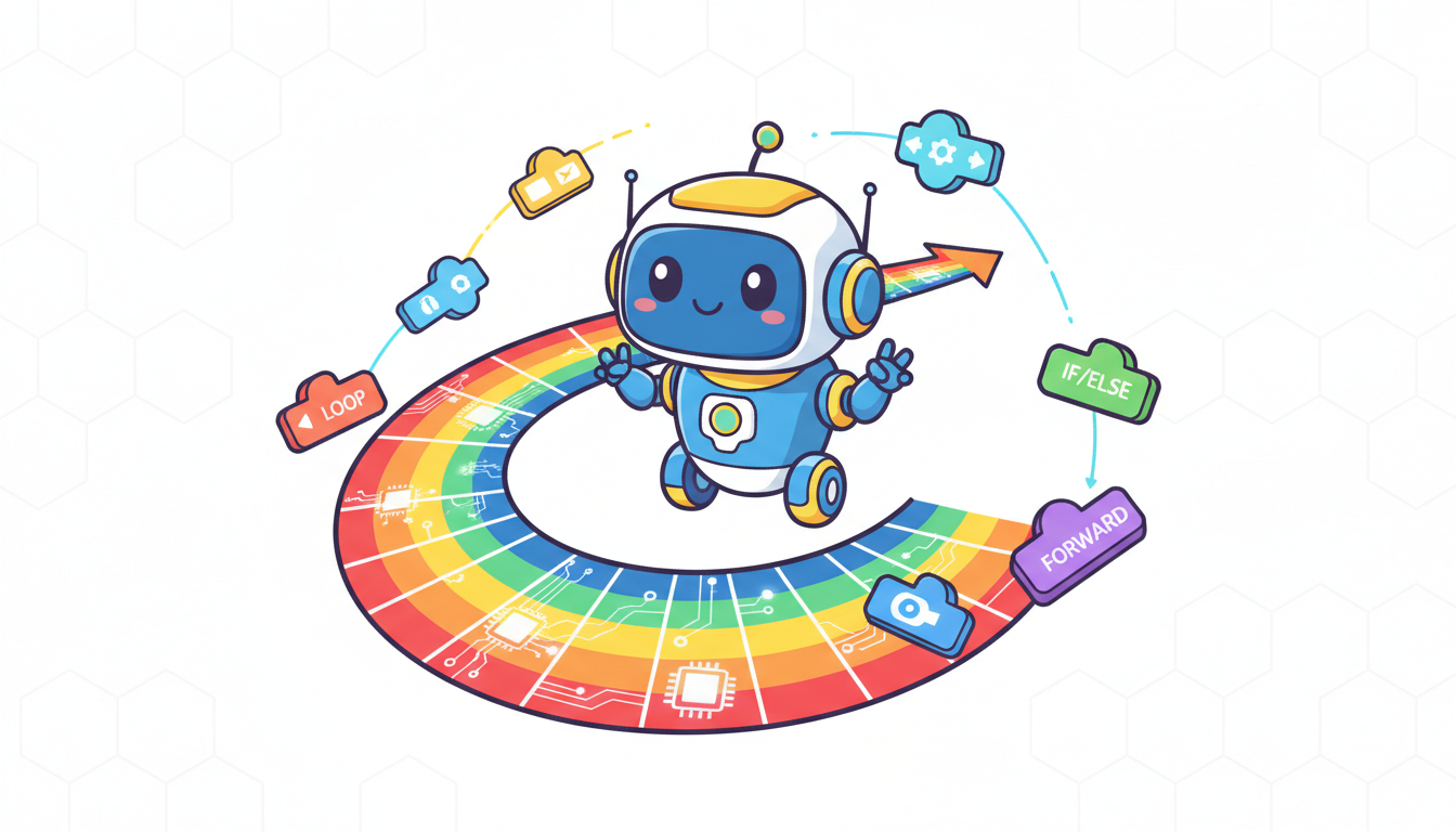 mBot robot met programmeerblokken